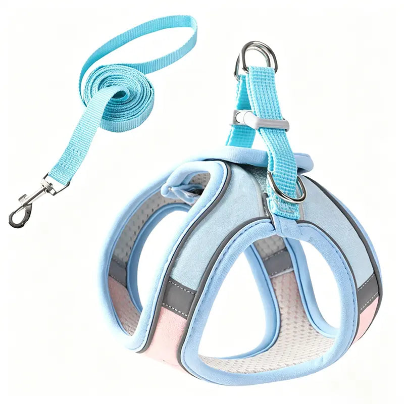 Escape Proof Cat Harness and Leash Set - Adjustable, Soft Mesh Fabric, Lightweight, Sturdy Lock, Stress-Free for Small/Medium Cats