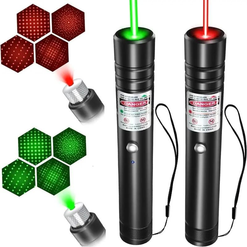 Rechargeable Green Laser Pointer and Line Light Flashlight for Long-Distance Use in Presentations, Entertainment, and Outdoor Activities