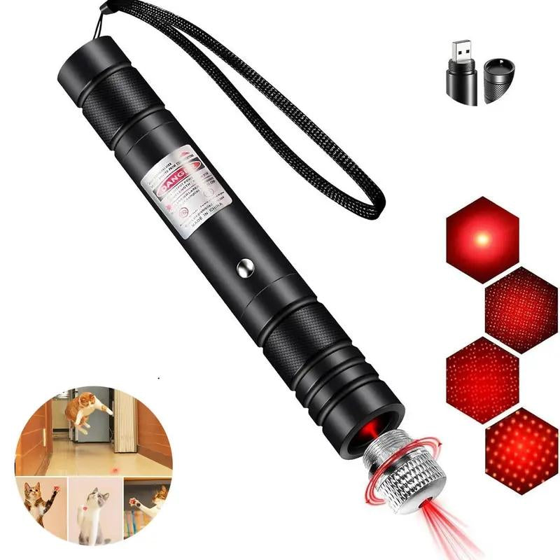 Rechargeable Green Laser Pointer and Line Light Flashlight for Long-Distance Use in Presentations, Entertainment, and Outdoor Activities