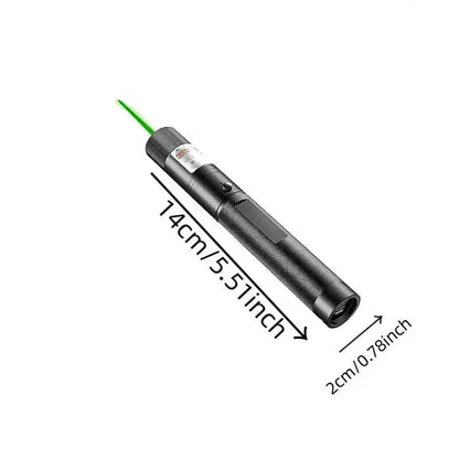 Rechargeable Green Laser Pointer and Line Light Flashlight for Long-Distance Use in Presentations, Entertainment, and Outdoor Activities
