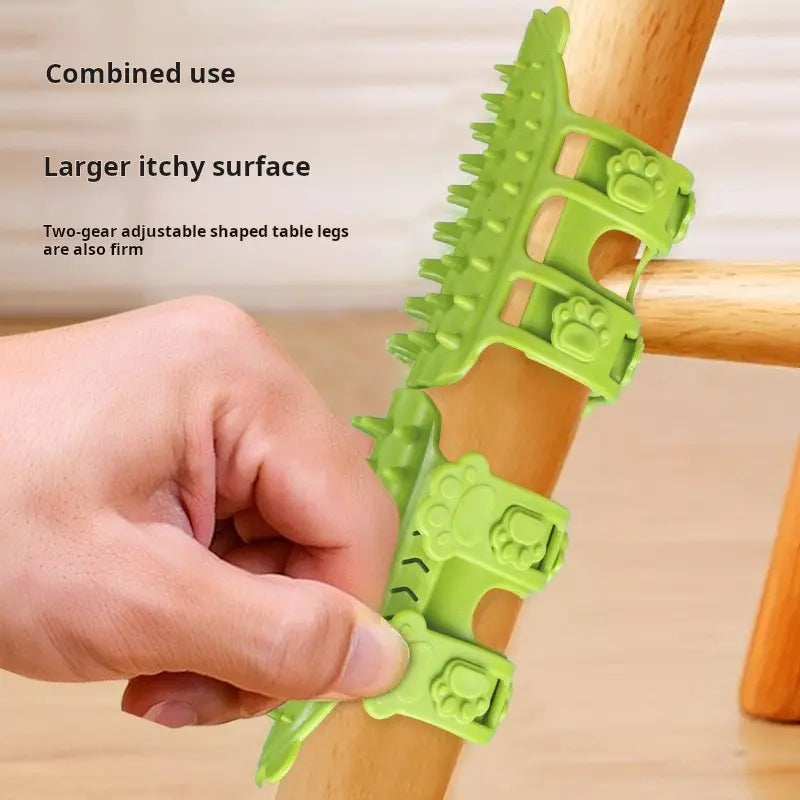 Cat Grooming Supplies 2-Pack Self-Grooming Slicker Brush - Corner Scratching Board with Silicone Massaging Brush, Hair Care & Scratch Relief Gadget for Cats & Kittens, Durable Wear-Resistant